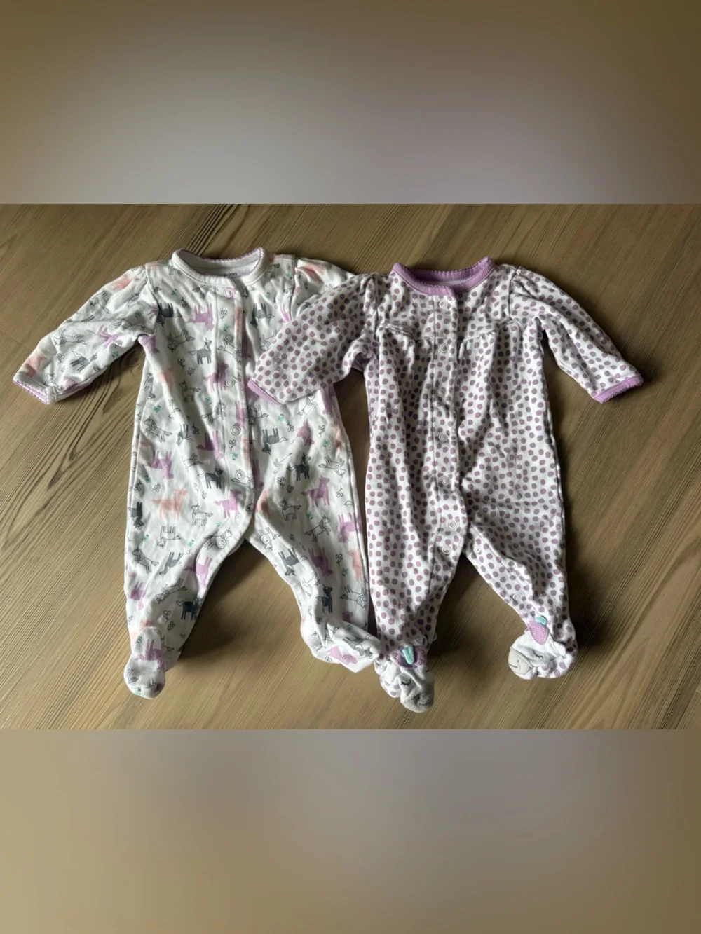 Carter’s Simple Joys Baby Girl Unicorn Print Sleepers - 2 Pack